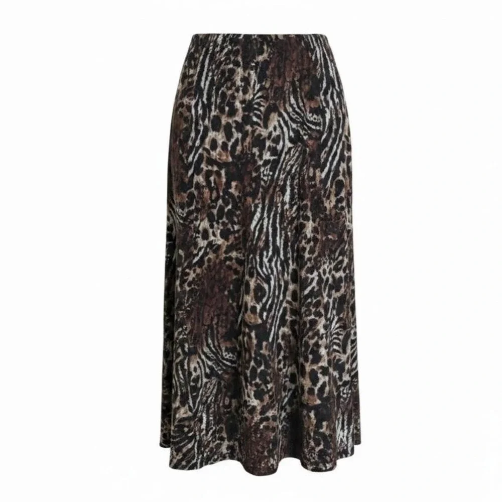 Vintage Midi Skirt with Liner 70s 80s